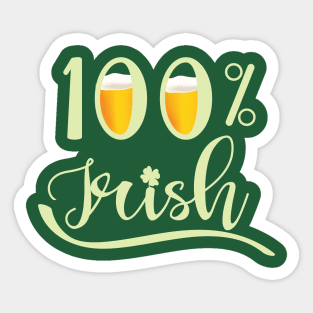 100% Irish_light lettering Sticker